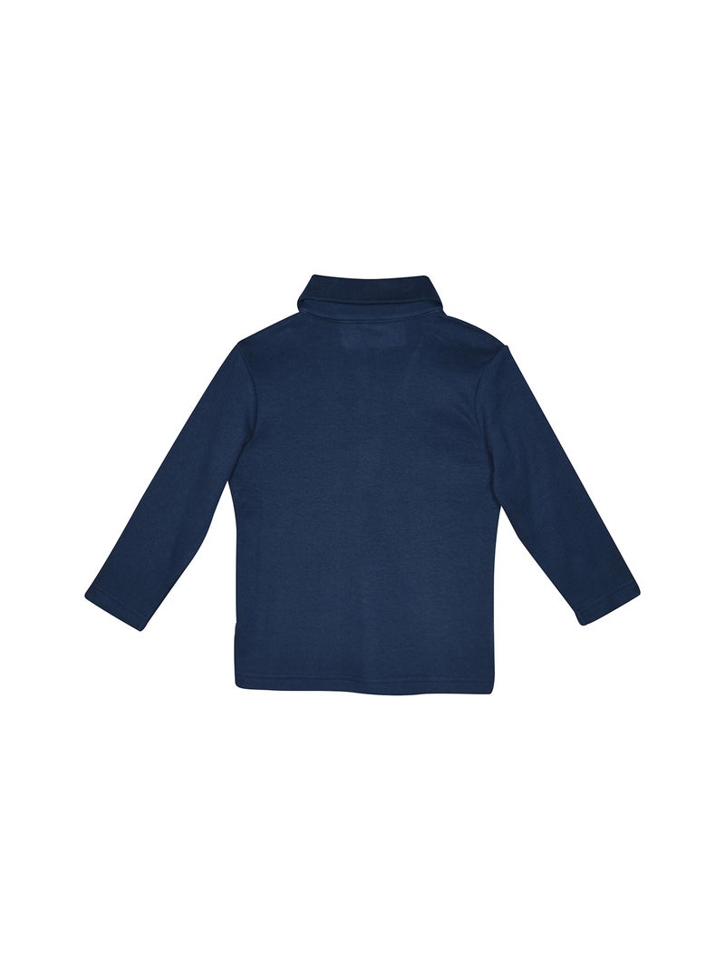 Polo jersey manches longues Pascalin Bleu - Kiabi