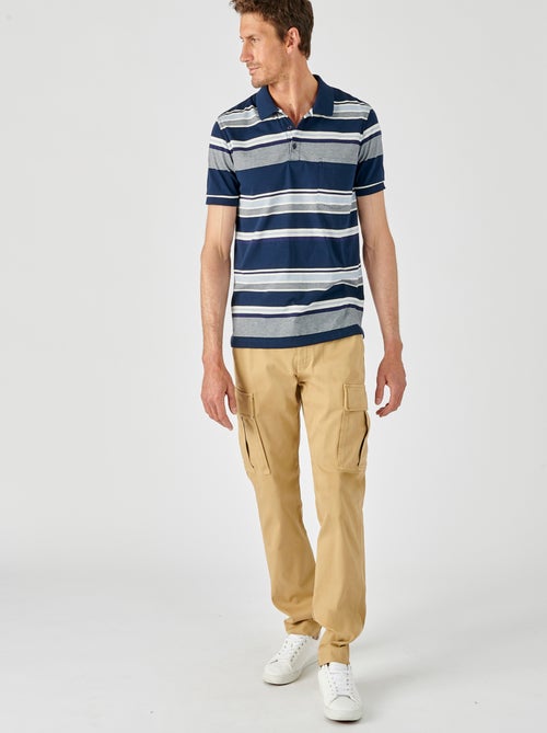 Polo jersey rayé - Damart - Kiabi