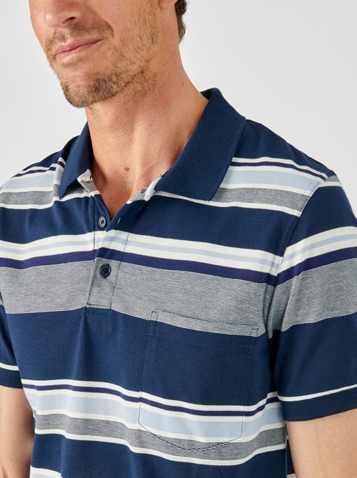 Polo jersey rayé - Damart - Kiabi