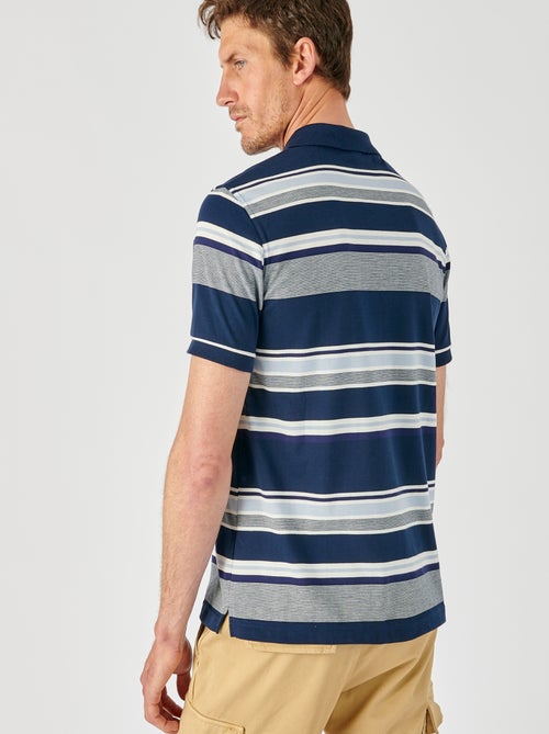 Polo jersey rayé - Damart - Kiabi