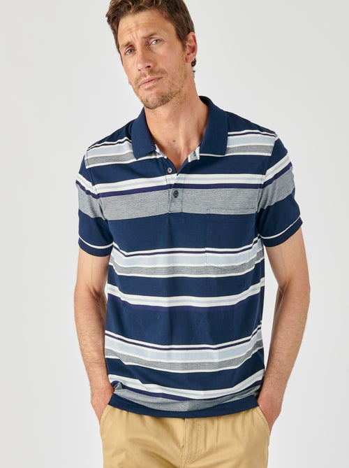 Polo jersey rayé - Damart - Kiabi
