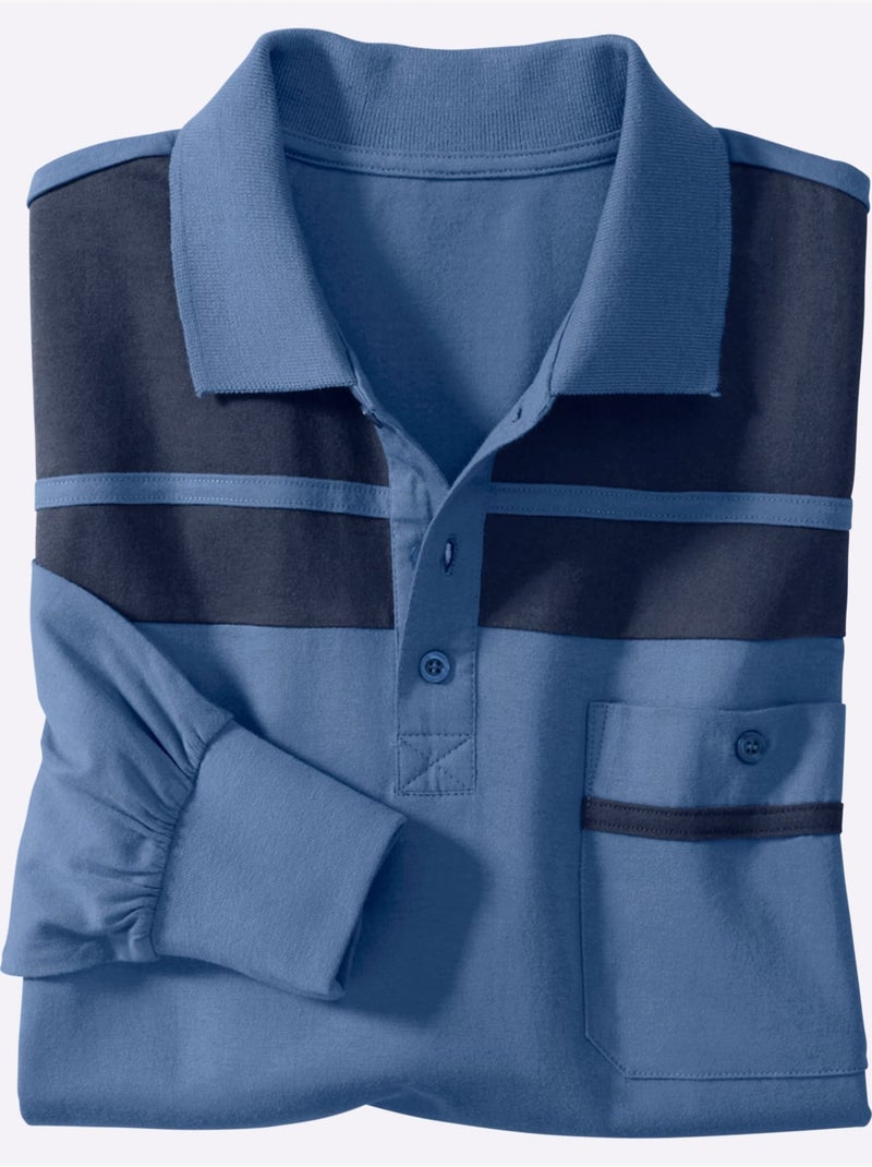 Polo Jolis Contrastes - Taille Standard - Moda Vilona Bleu clair - Kiabi