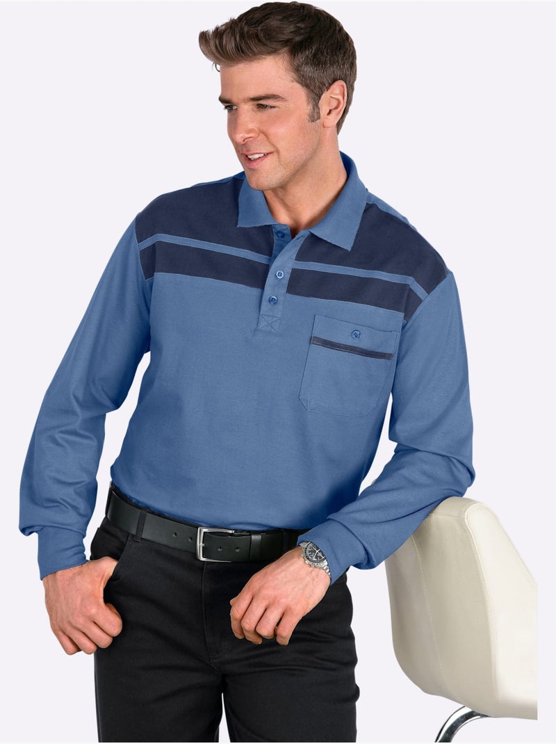 Polo Jolis Contrastes - Taille Standard - Moda Vilona Bleu clair - Kiabi