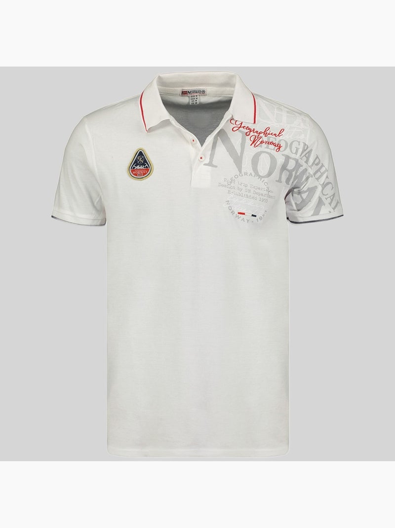 Polo kadventure – geographical norway Blanc - Kiabi