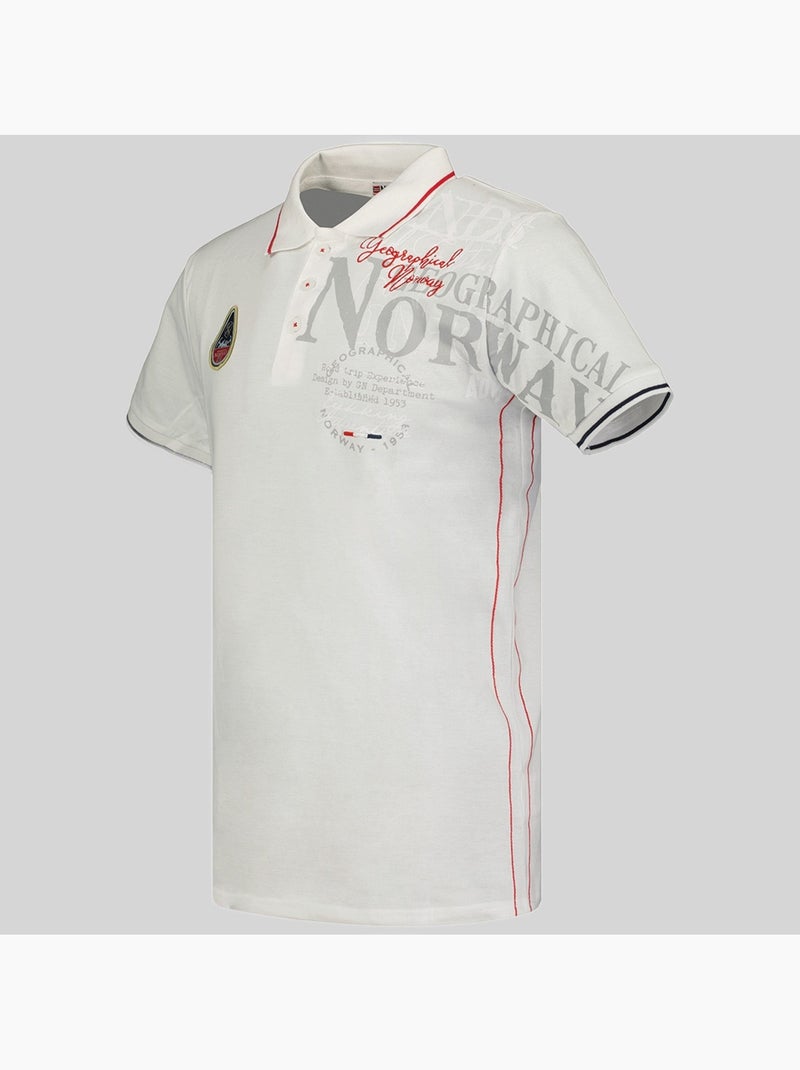 Polo kadventure – geographical norway Blanc - Kiabi