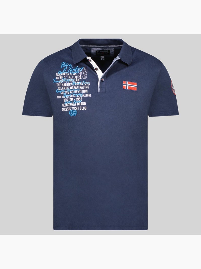 Polo kancre – geographical norway Bleu marine - Kiabi