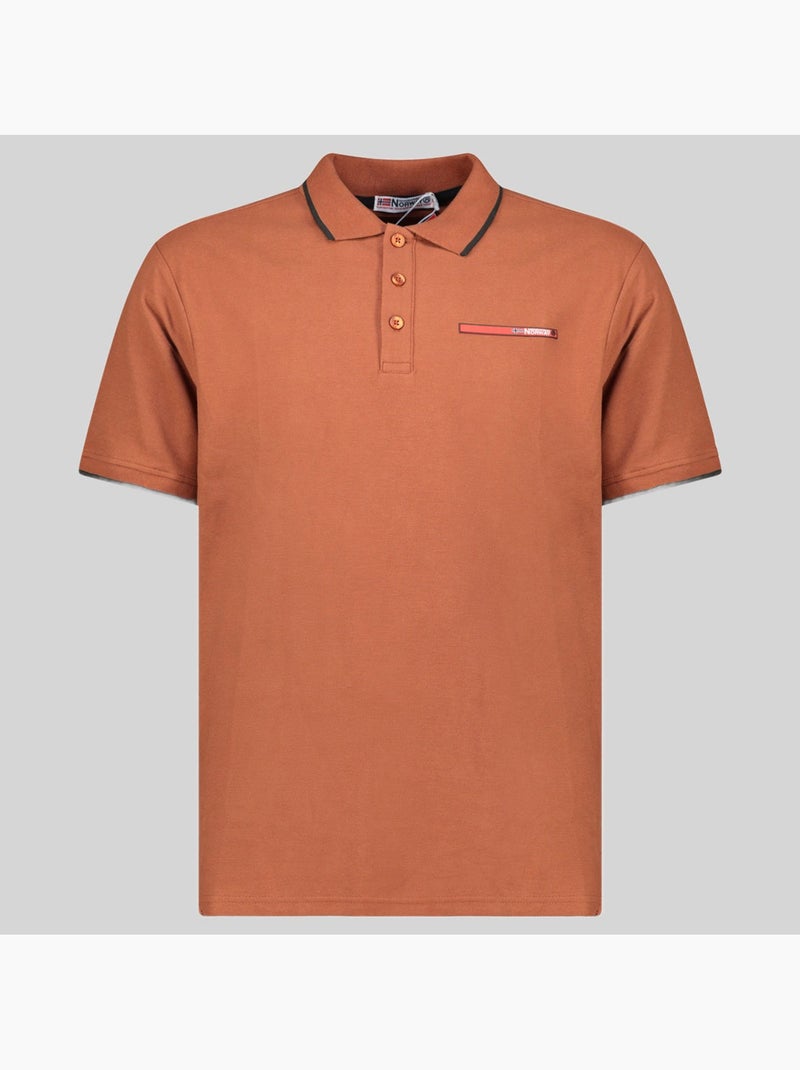 Polo karem – geographical norway Rouge brique - Kiabi