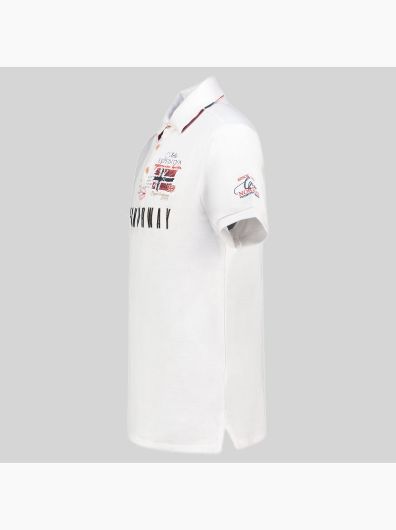 Polo kason – geographical norway Blanc - Kiabi