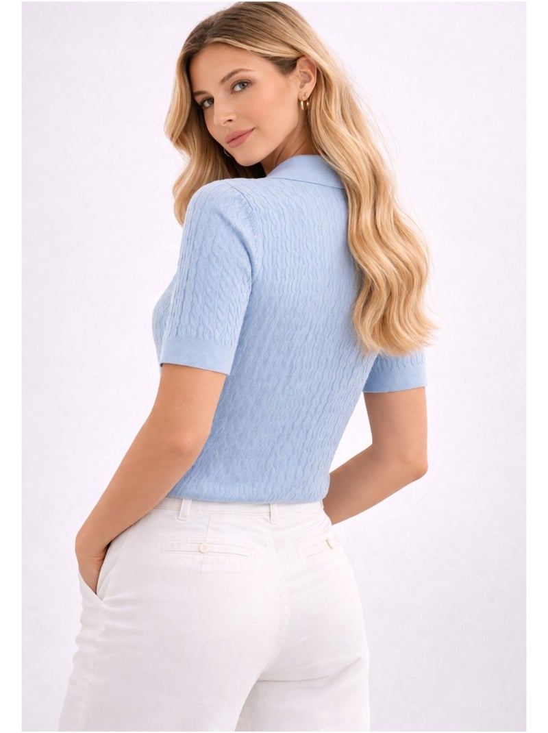 Polo Kebello Bleu ciel - Kiabi