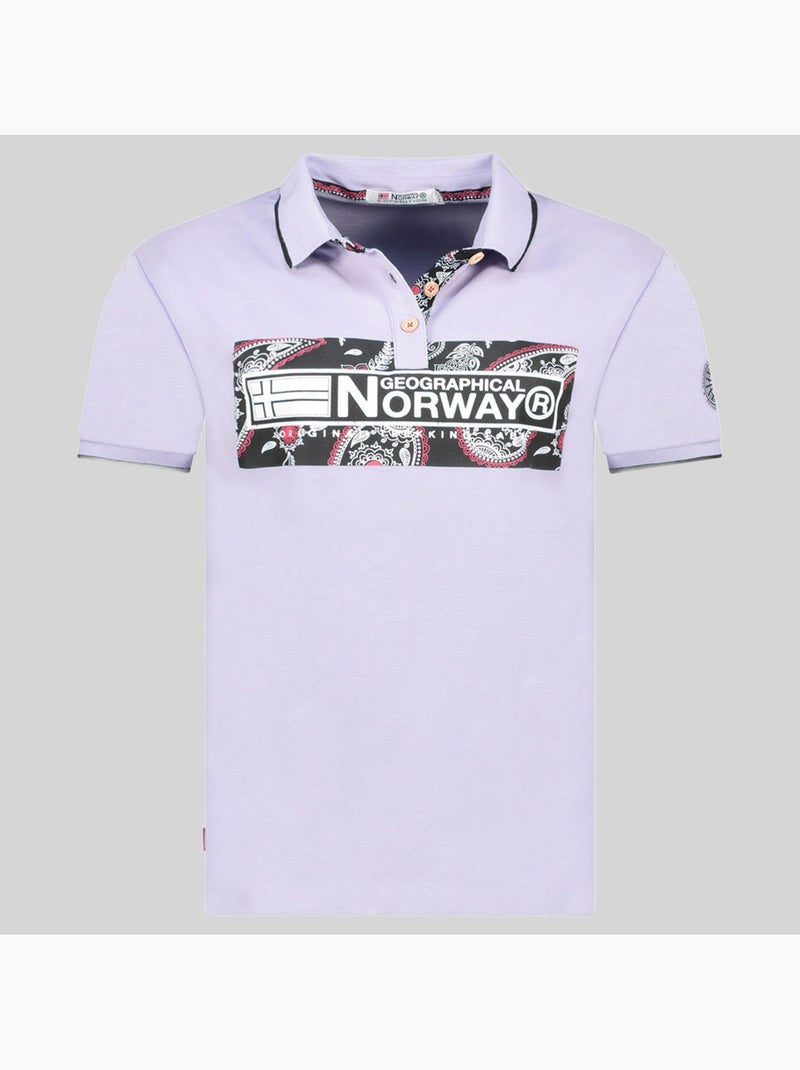 Polo kesley – geographical norway Mauve lilas - Kiabi