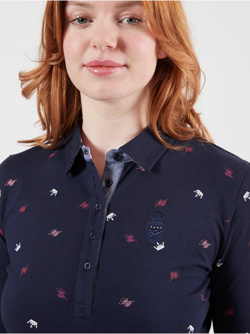 POLO LADY CASUAL QUEEN Bleu marine - Kiabi