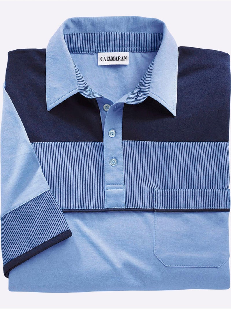 Polo L'élégance D'une Chemise - Taille Standard - Witt Bleu marine - Kiabi