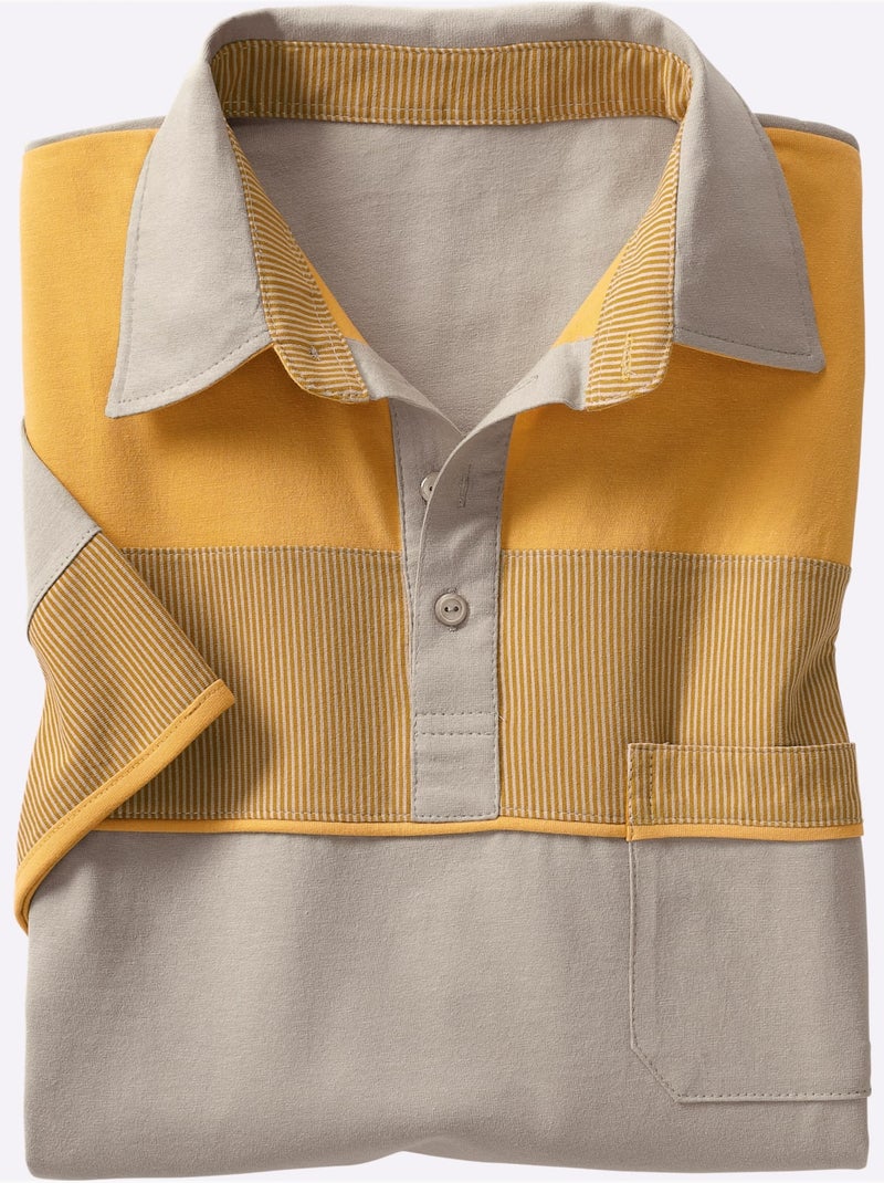 Polo L'élégance D'une Chemise - Taille Standard - Witt Ocre - Kiabi