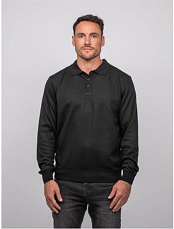 Polo maille boutonné manches longues losteria