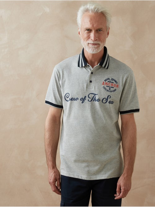 Polo maille chinée pur coton - DAXON - Kiabi