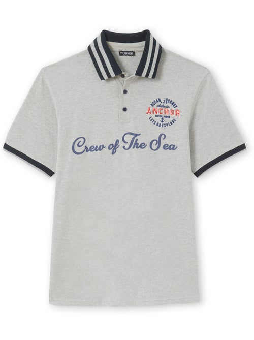 Polo maille chinée pur coton - DAXON - Kiabi