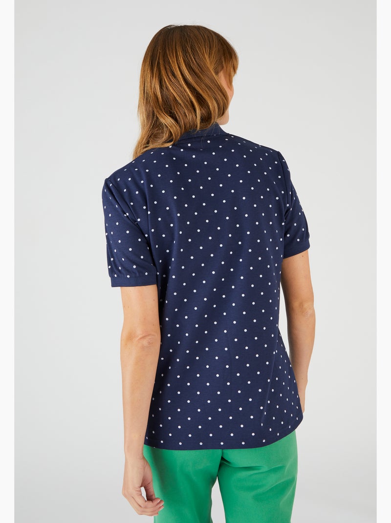 Polo maille piquée - Happy D. by Damart Bleu marine - Kiabi