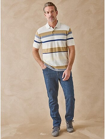 Polo maille piquée à rayures - DAXON