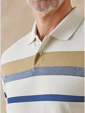 Polo maille piquée à rayures - DAXON