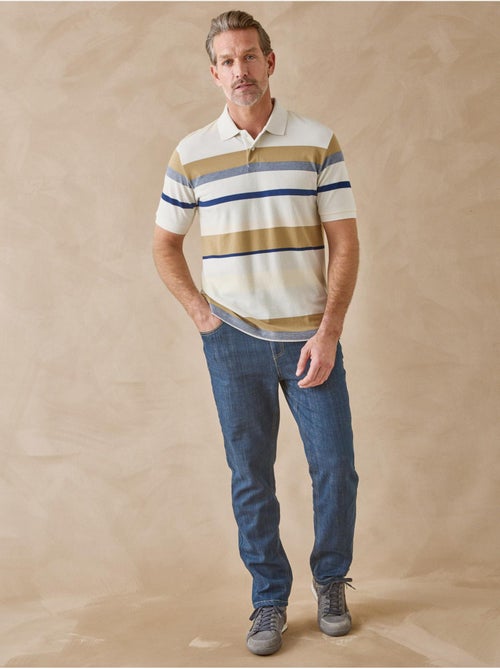 Polo maille piquée à rayures - DAXON - Kiabi