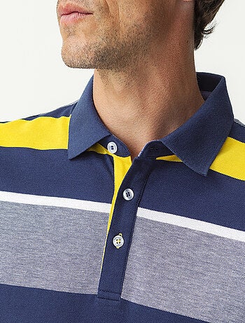 Polo maille piquée rayé - damart