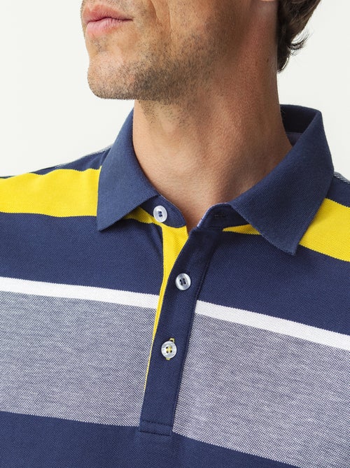 Polo maille piquée rayé - damart - Kiabi