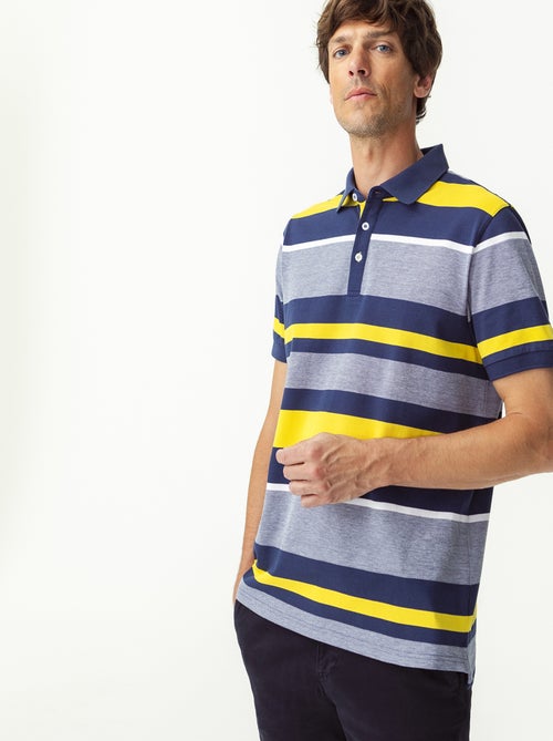 Polo maille piquée rayé - damart - Kiabi