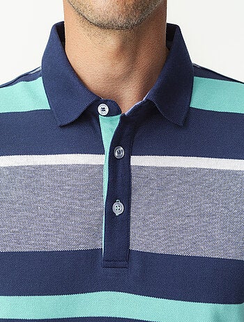 Polo maille piquée rayé - damart