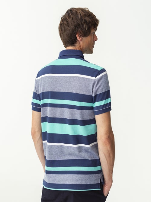 Polo maille piquée rayé - damart - Kiabi