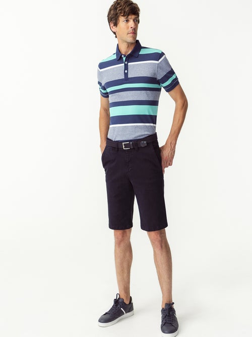 Polo maille piquée rayé - damart - Kiabi