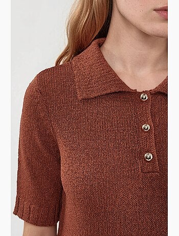 Polo maille texturée hiccup