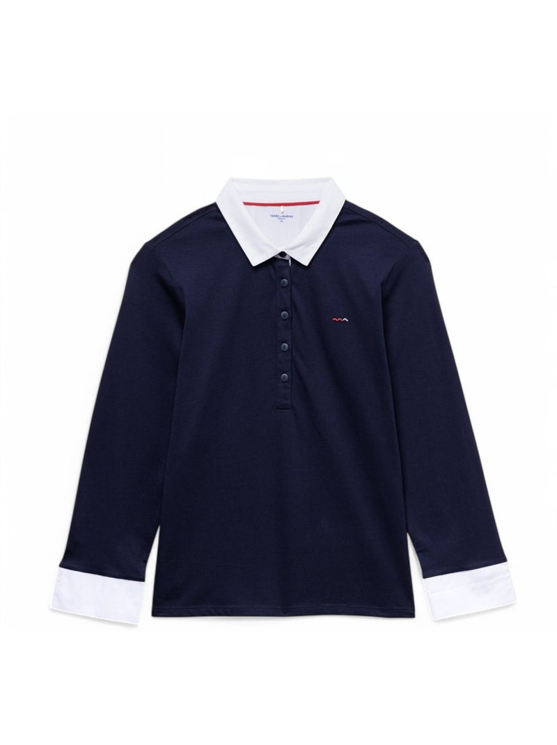 Polo manches 3/4 - Terre de Marins Bleu - Kiabi