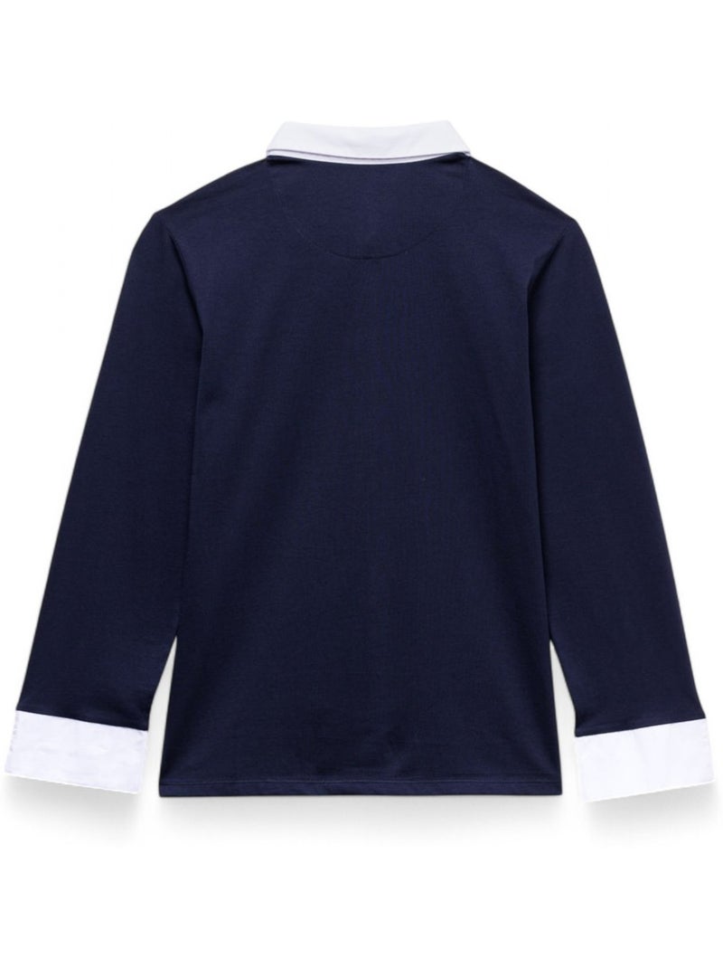 Polo manches 3/4 - Terre de Marins Bleu - Kiabi