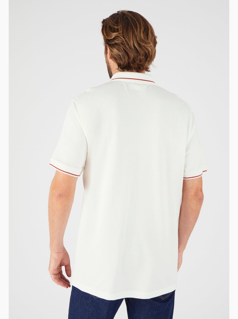 Polo manches courtes - Damart Blanc - Kiabi