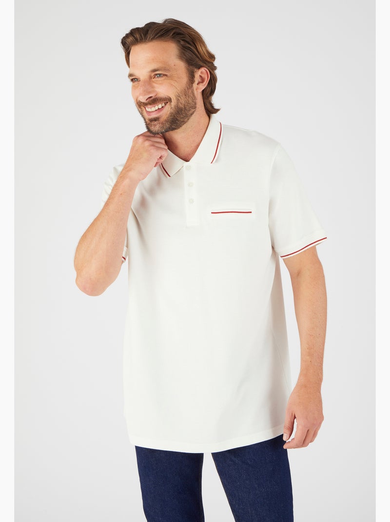 Polo manches courtes - Damart Blanc - Kiabi