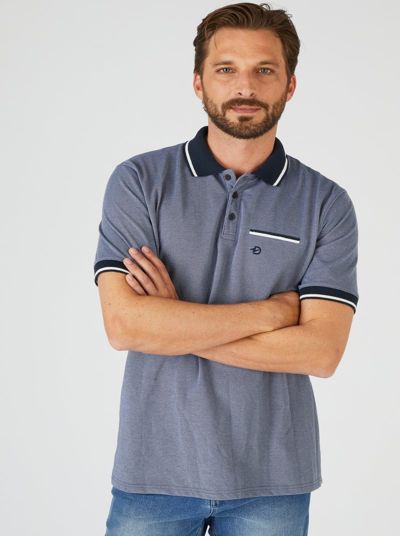 Polo manches courtes - Damart Bleu marine - Kiabi
