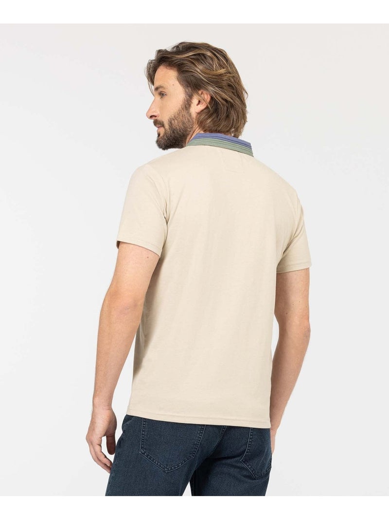 Polo manches courtes - Terre de Marins Beige - Kiabi