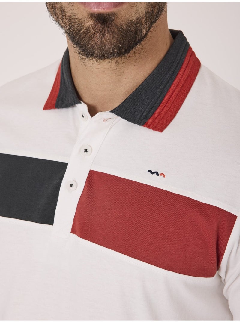 Polo manches courtes - Terre de Marins Beige gris - Kiabi