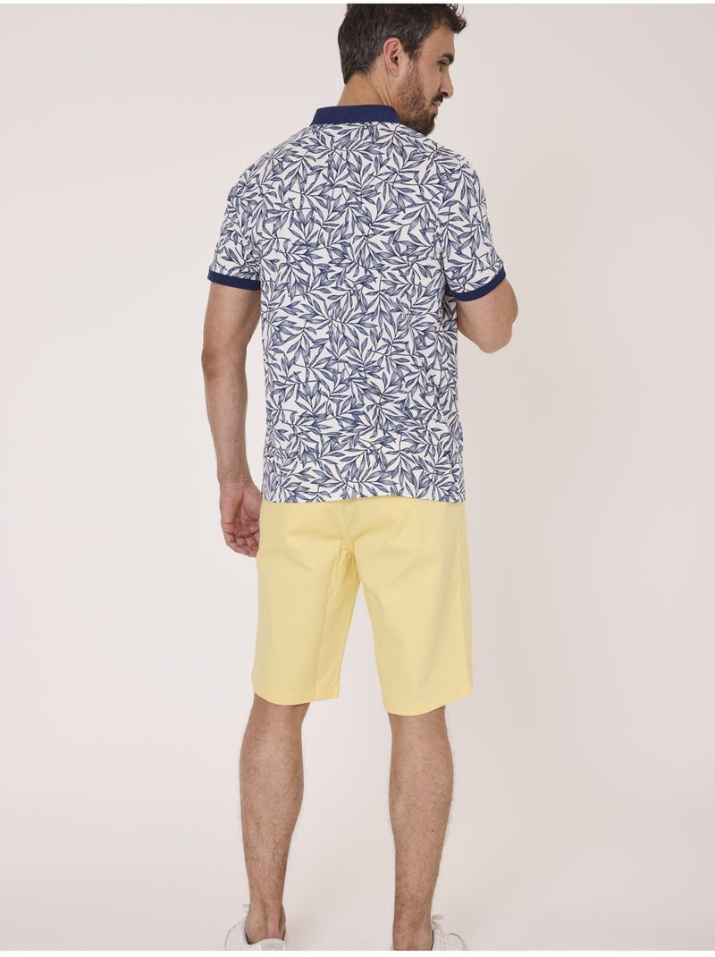 Polo manches courtes - Terre de Marins Blanc Bleu - Kiabi