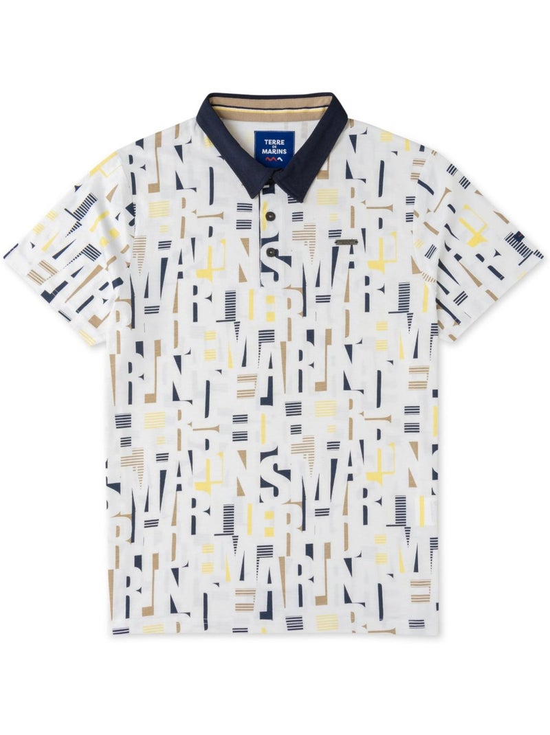 Polo manches courtes - Terre de Marins Blanc - Kiabi