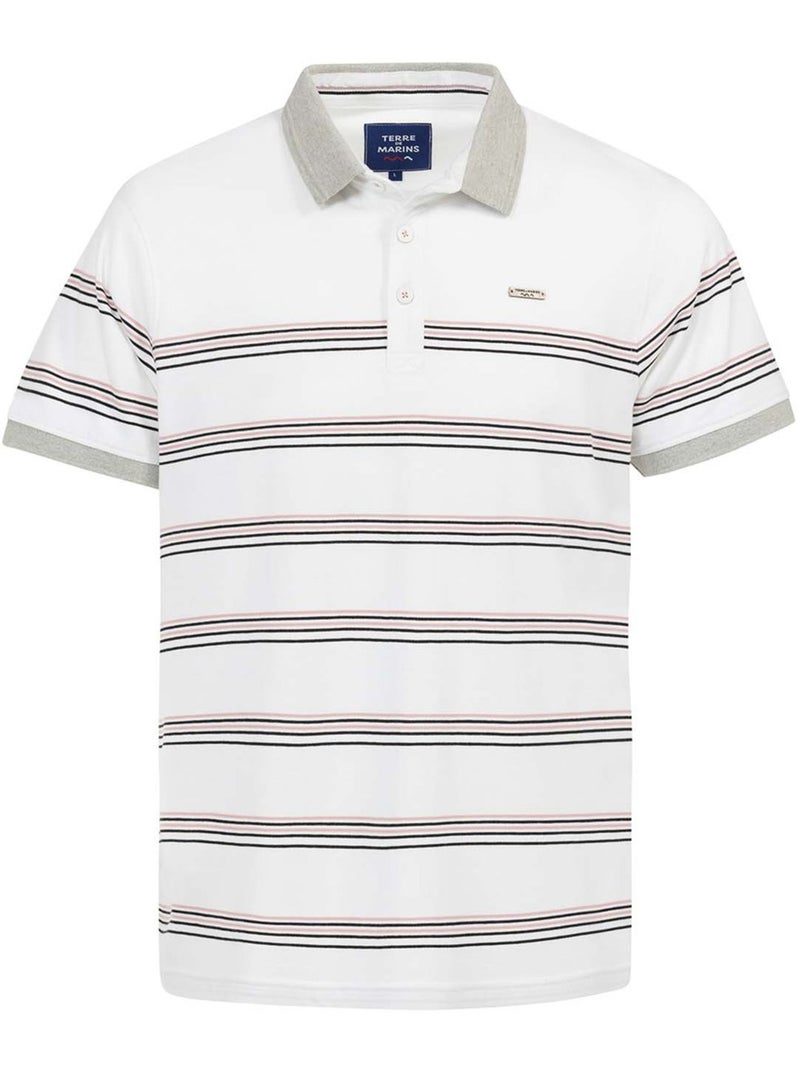 Polo manches courtes - Terre de Marins Blanc - Kiabi