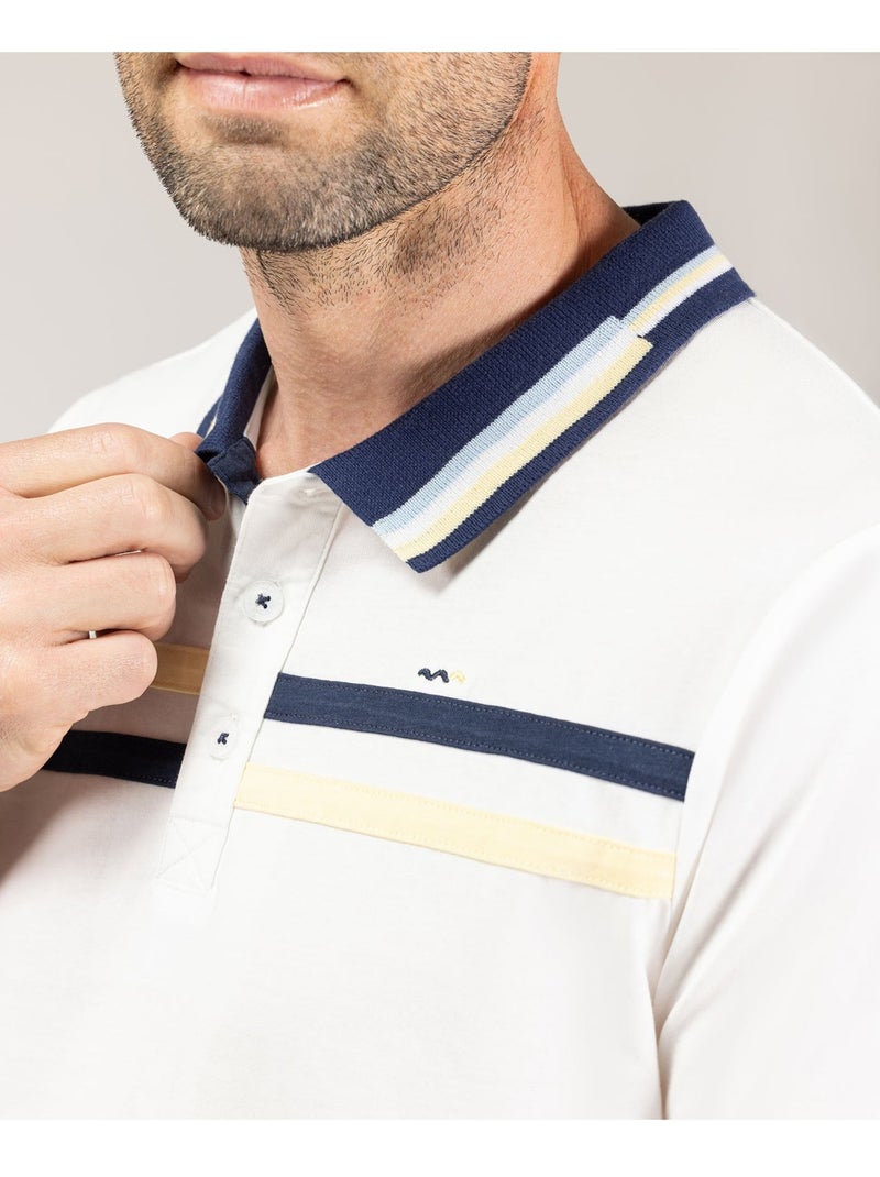 Polo manches courtes - Terre de Marins Blanc - Kiabi