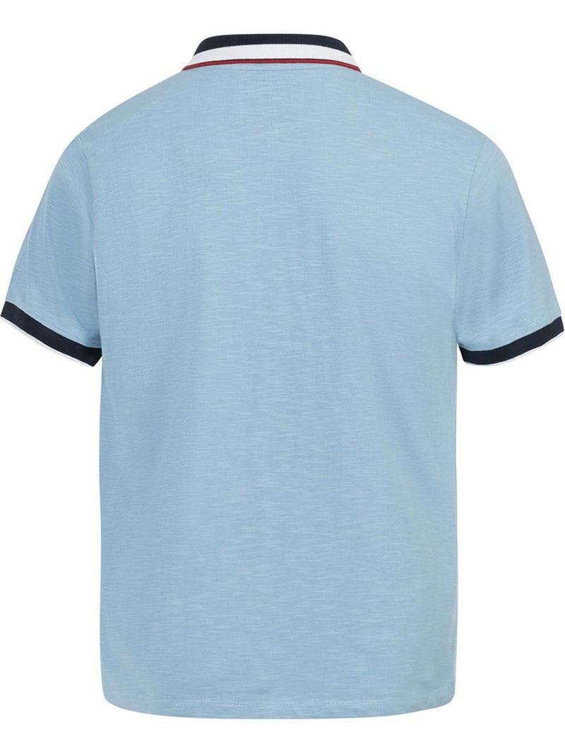 Polo manches courtes - Terre de Marins Bleu clair - Kiabi