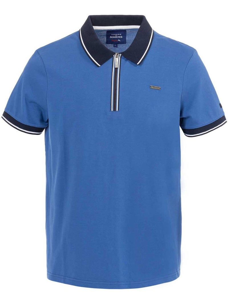 Polo manches courtes - Terre de Marins Bleu - Kiabi
