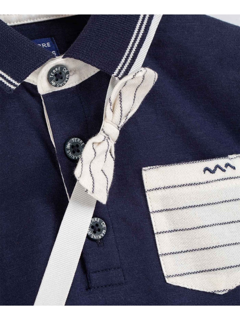 Polo manches courtes - terre de marins Bleu marine - Kiabi