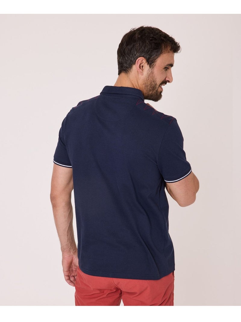 Polo manches courtes - Terre de Marins Bleu marine - Kiabi