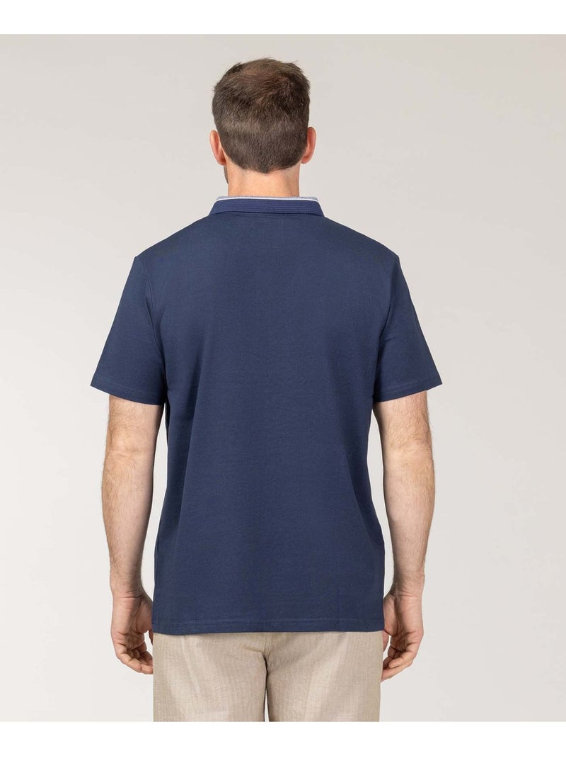 Polo manches courtes - Terre de Marins Bleu marine - Kiabi
