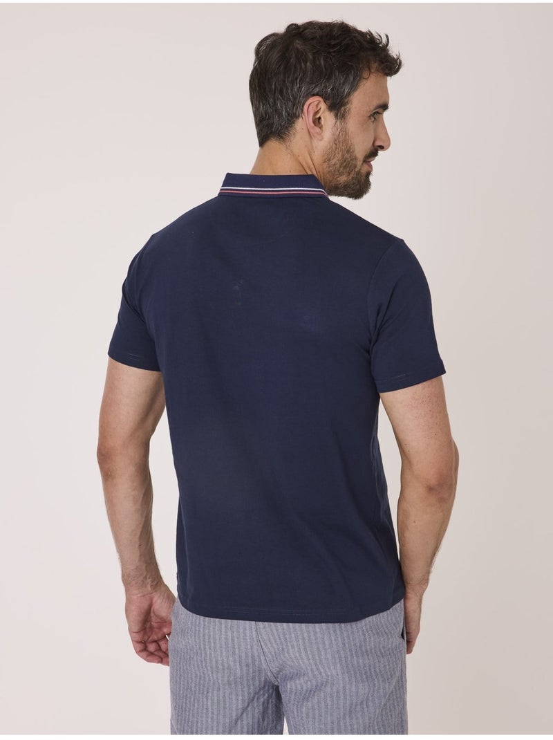 Polo manches courtes - Terre de Marins Bleu marine - Kiabi