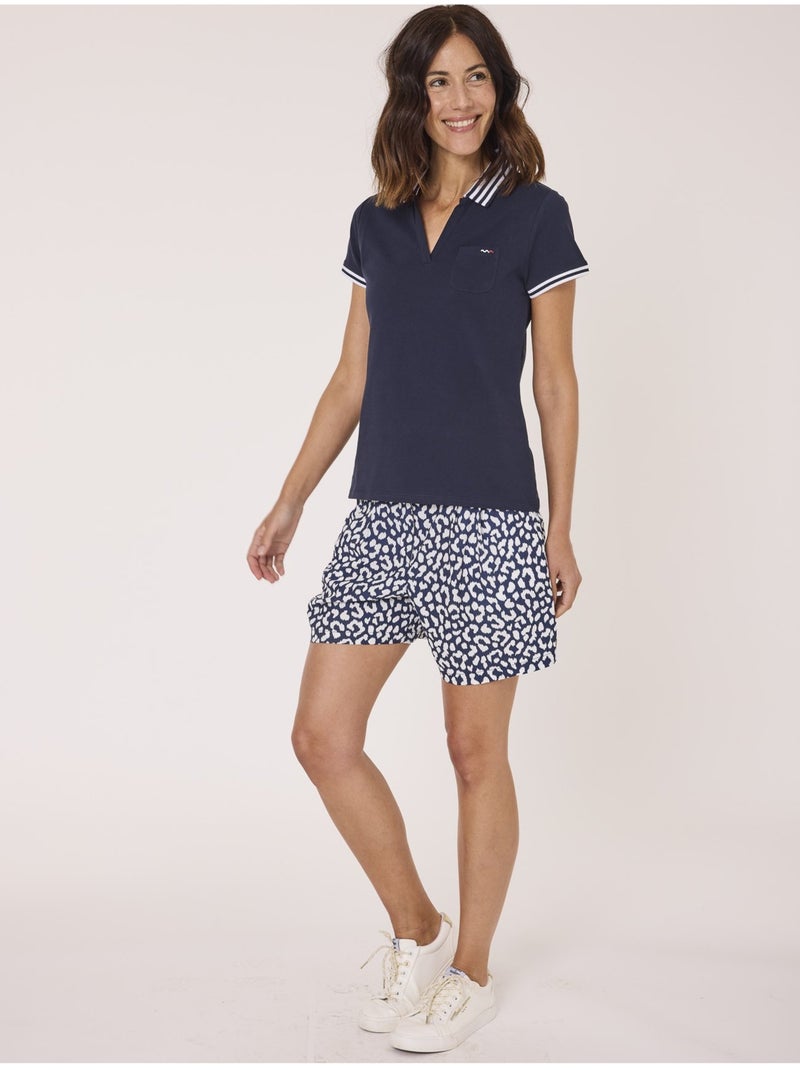 Polo manches courtes - Terre de Marins Bleu - Kiabi