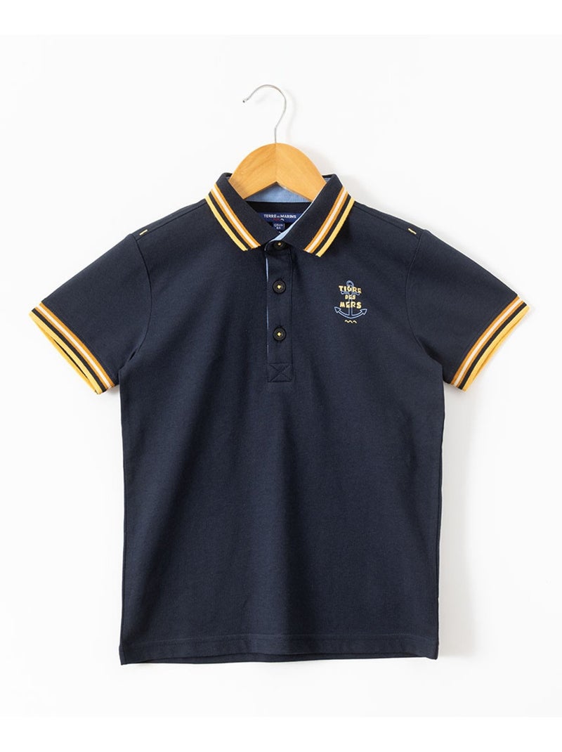 Polo manches courtes - Terre de Marins Bleu - Kiabi